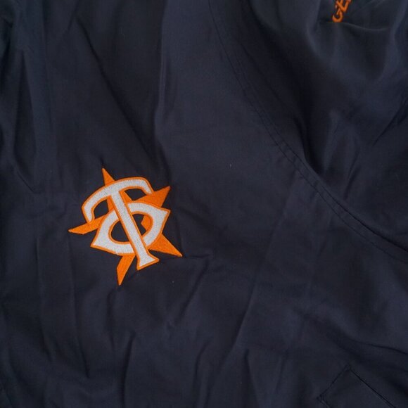 Vintage Houston Astros Navy Button Up Varsity Bomber Jacket By Holloway Medium - Picture 10 of 11